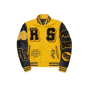 Leslaw Yellow/Black Varsity Jacket