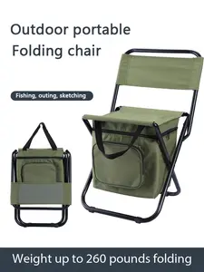 Children Portable Folding Camping Chair, Lightweight Backrest Stool Compact Folding Chair Seat, Outdoor Backrest Stool With Folding Backpack, Suitable For Camping/ fishing/ hiking/ travel