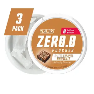 Grinds ZERØ.Ø Pouches - Salted Caramel Brownie (Pack of 3)