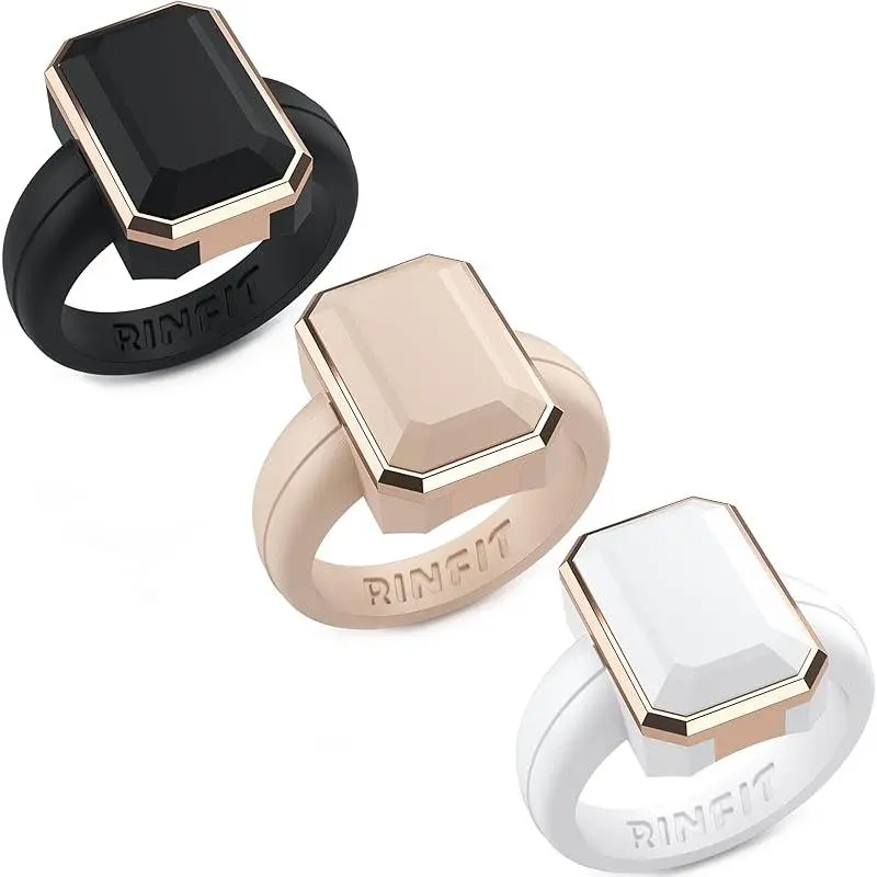 Pack P - Black, Nude, and White / Metal Rose Gold
