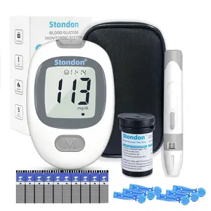 Glucose Monitor Kit, Diabetes Testing Kit, Blood Glucose Meter, 50 Glucometer Strips, 50 Lancets, Test Strips Blood Sugar Meter Glucometer Healthcare Healthcare fathersdaygift