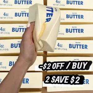 Super Soft Butter Squishy Toy, Cream Scented Slow Rising Squeeze Fidget, Salted Butter Stick Sensory Stress Relief for Kids & Adults