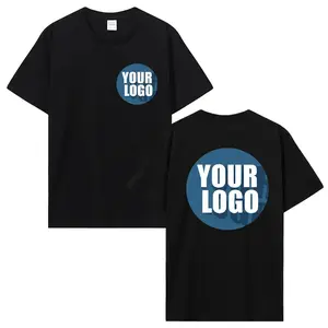 Custom Your LOGO Tshirt Hip Hop Streetwear Men Cotton T-shirts Oversized Top Tee Unisex Summer Retro Personalized T Shirt