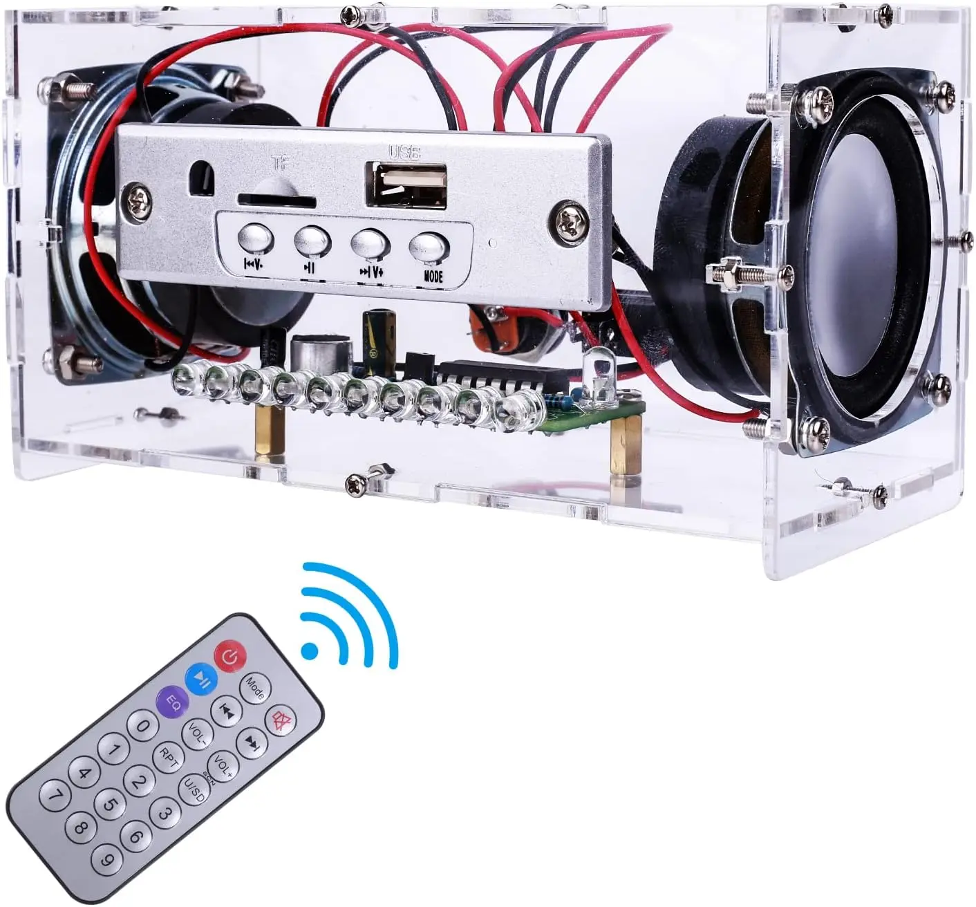 DIY Bluetooth Speaker Kit with LED Lights, STEM Project| USB Mini Stereo Amplifier Kit, Soldering Practice Kit for Home and School Education, Your Own Speaker