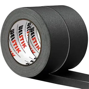 2 Pack Black Gaffers Tape,2" X 33 Yards-10% Longer Gaffer Tape,Waterproof Matte Finish Gaff Tape,Non Reflective,Easy to Tear