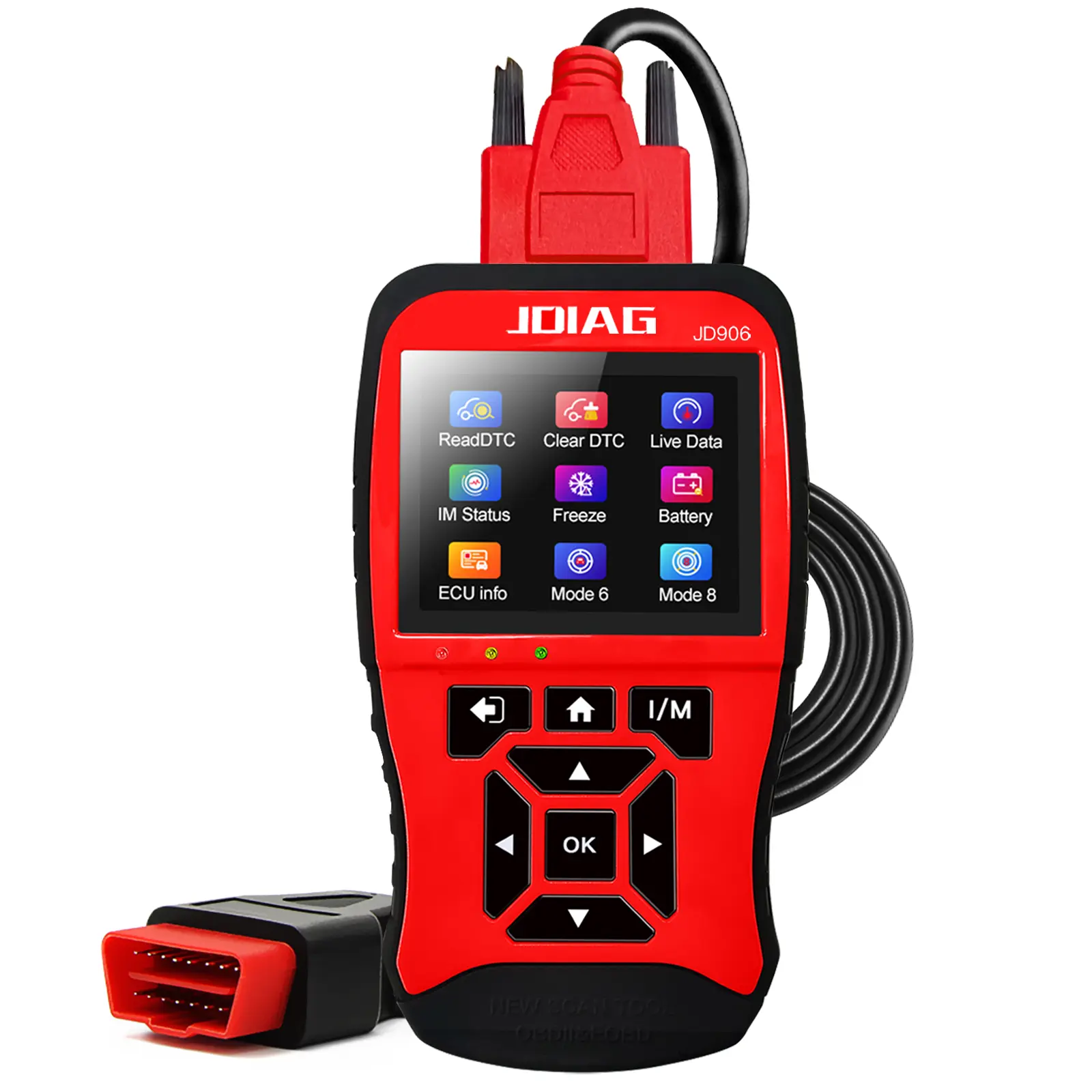TopDiag JD906 OBD2 Scanner Code Reader with Live Data Mode 6/8 I/M Readiness Battery Tester Car Diagnostic Tool Summervibes