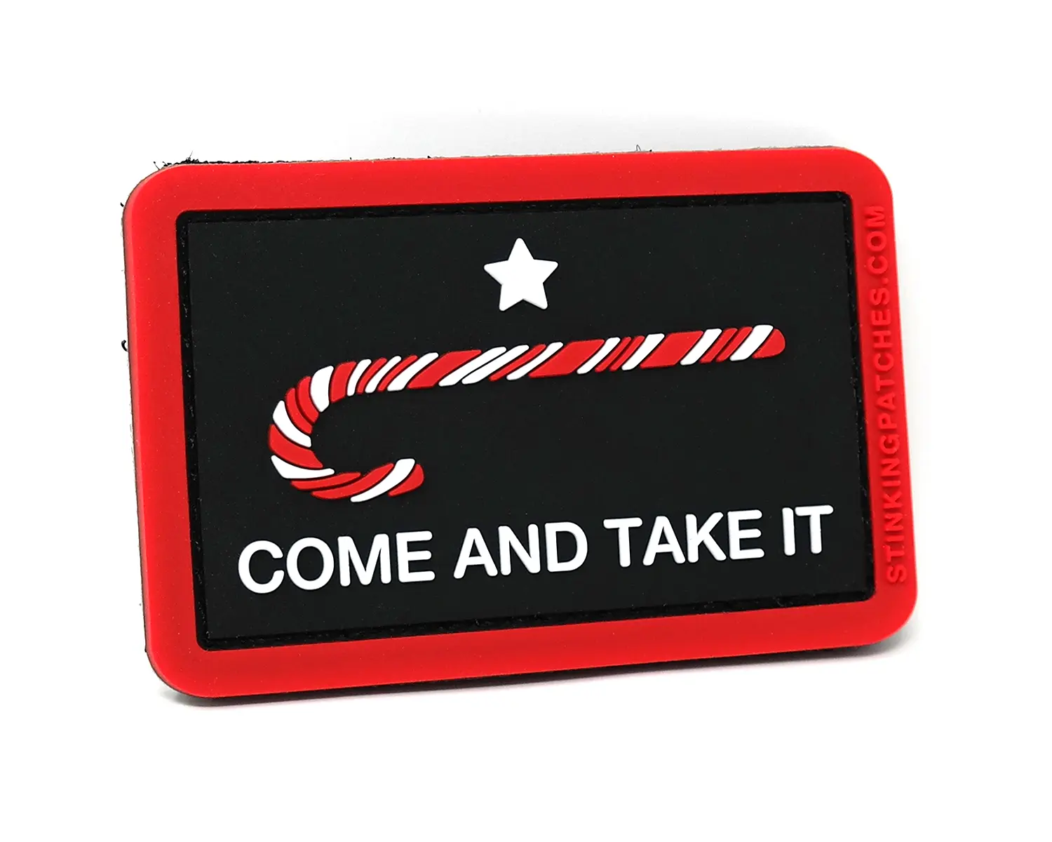 Stinking Patch Co. Come and Take It Candy Cane PVC Hook and Loop Patch - Christmas Tactical Patch