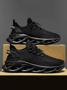 Men's Sporty Lace-Up Low-Top Sneakers, Casual Breathable Running Shoes, Trendy Sneakers for Daily Wear, Versatile Everyday Footwear