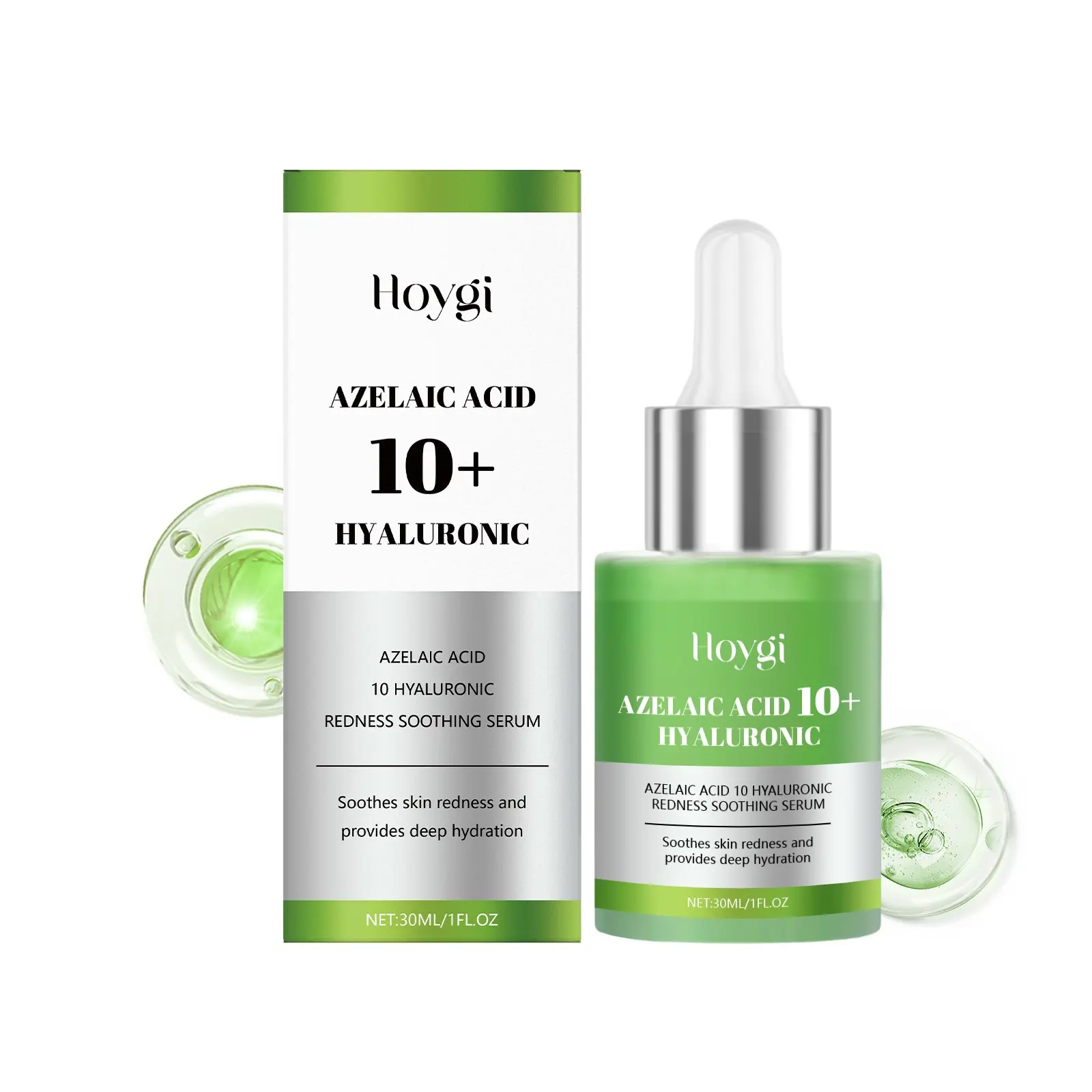 HOYGI Hyaluronic Acid Redness Soothing Azelaic Acid Face Care Serum Redness Relief Calming Hydrating Moisturizing Gentle Sensitive Skin Face Glow Serum Moisture Hydrate Moisturizer Dewy Serum Complexion Serum