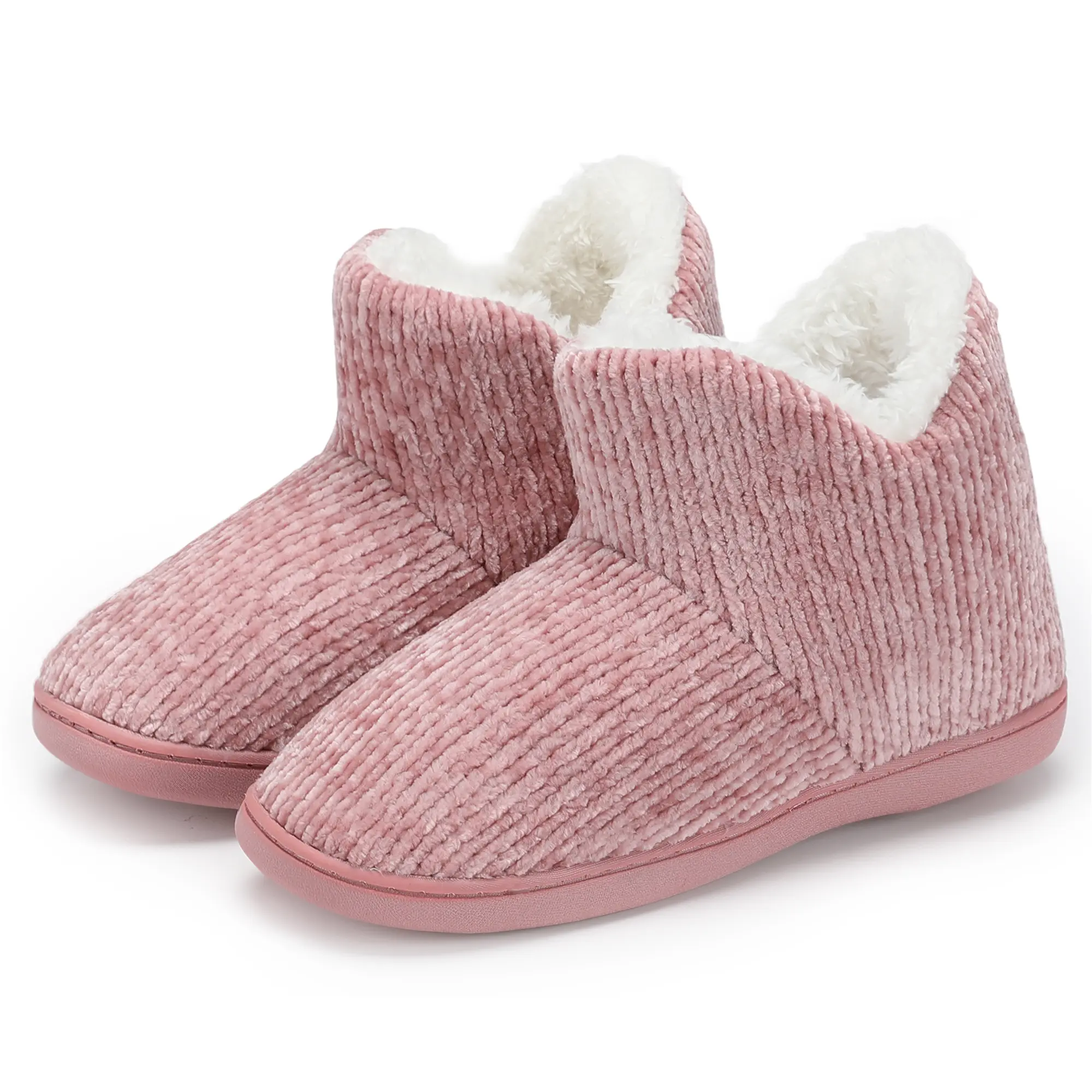 NineCiFun Women Comfort Warm Fluffy Faux Fur Slipper Boots Soft Memory Foam Ankle Booties House Pull on Shoes Anti-Slip Sole Indoor Outdoor