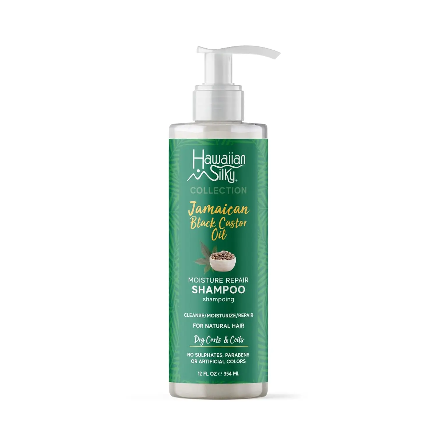 Hawaiian Silky Jamaican Black Castor Oil Cleansing Shampoo - Sulfate-Free, Paraben-Free Moisture Repair Formula for Hair Cleansing, Moisturizer Hydration & Natural Beauty
