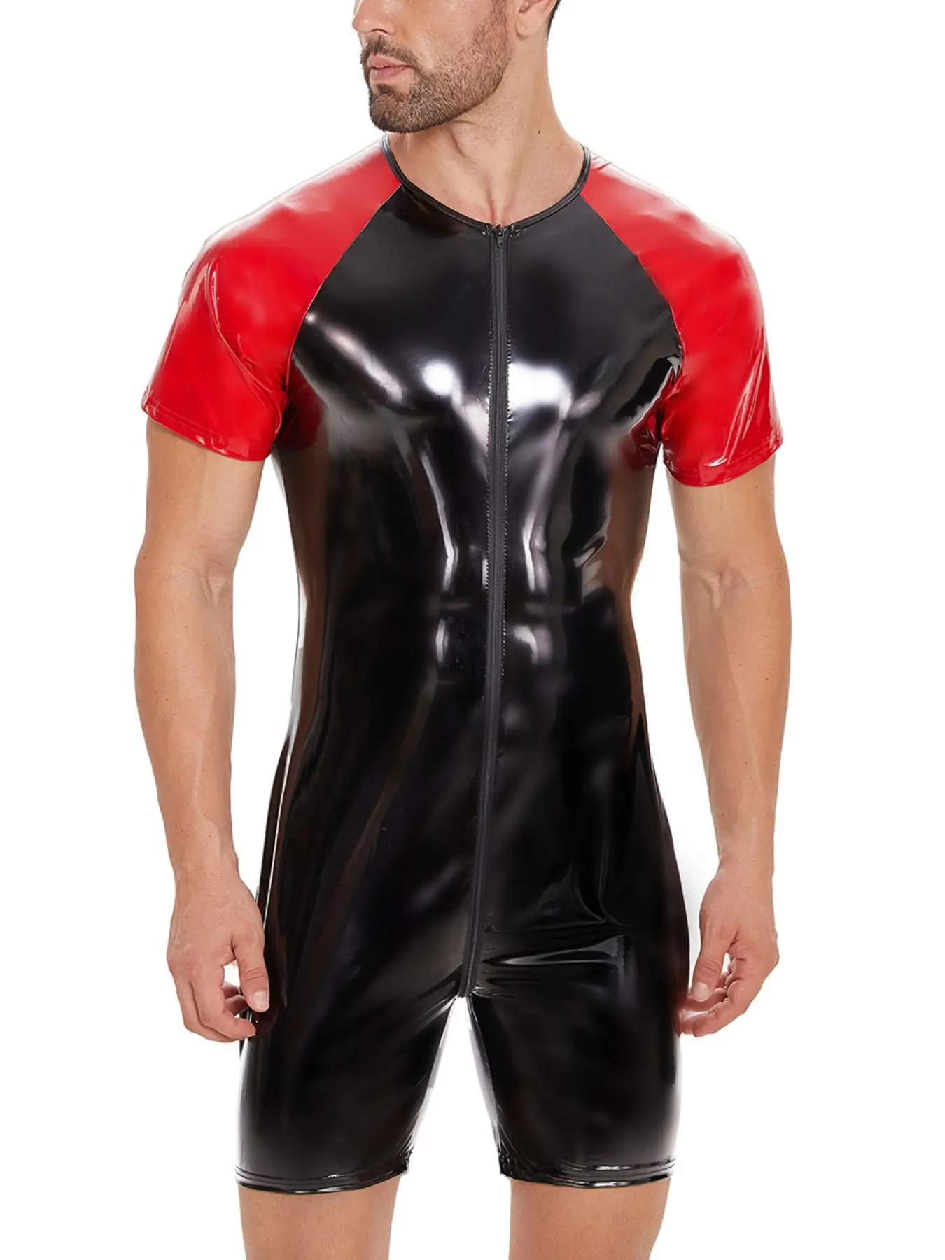 Dark Punk Style Zipper One-Piece Design, Trendy Hoodie Jumper, Man, Menswear, Perfect for Bold Fashionistas, Unique Clothing Choice