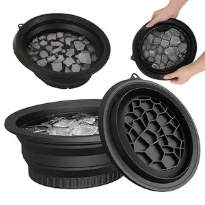 Silicone Face Bowl for Ice with Built-In Icetray.