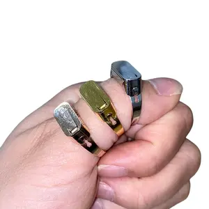 Fashion Jewelry Ring for Men Women, Unique Hidden Design Ring, Stylish Open Band Ring, Trendy Gold Silver Rose Gold Jewelry Gift for Birthday Holiday Daily Wear