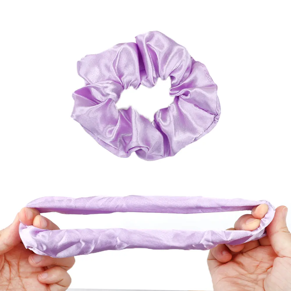 1 Count Satin Scrunchies Soft Hair Ties Fashion Hair Bands Hair Elastic Bracelets Ponytail Holders Hair Accessories for Women & Girls