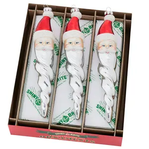 HOLIDAY SPLENDOR 3 COUNT 7" SANTA ICICLES