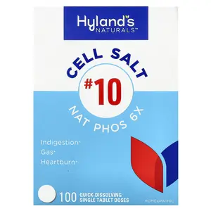 Hyland's Naturals Cell Salt #10, Nat Phos 6X, 100 Quick-Dissolving Single Tablet Doses