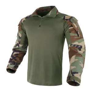 KRYDEX G3 Tactical Combat Shirt Men's - Rapid Assault Long Sleeve with Elbow Pads Ripstop Uniform Shirt for Airsoft & Training