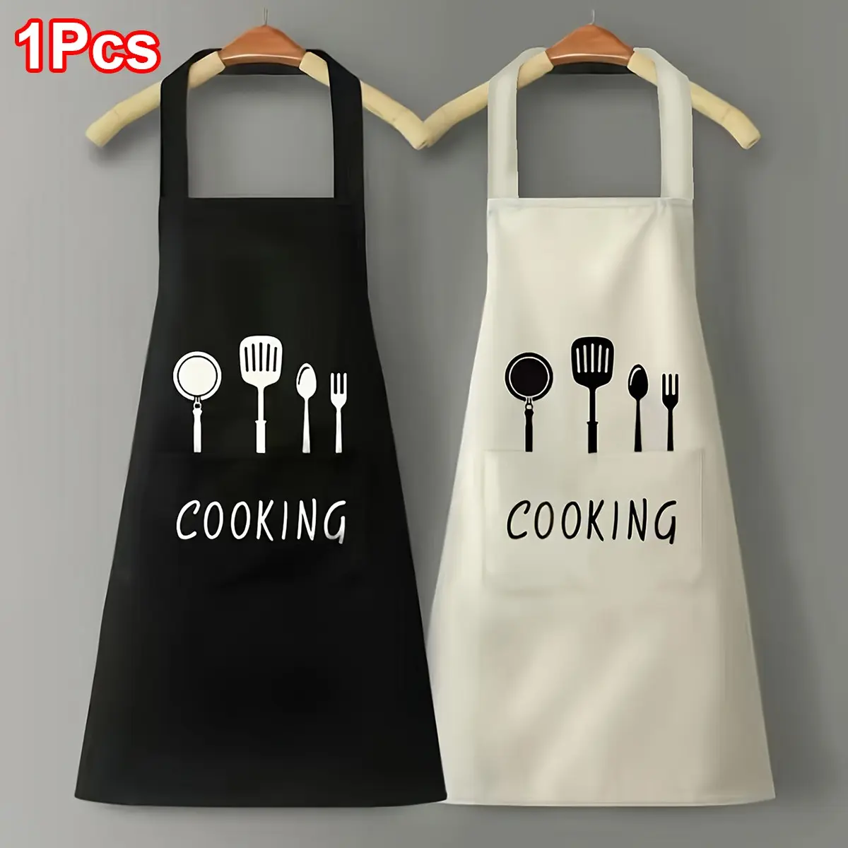 [Stylish Polyester Apron] Unisex, Size-Universal for Tea Coffee Shops, Waterproof Oil-Resistant Chef Apron with Pockets, Durable Design, Perfect Gift for Baking and Cooking, Kitchen Enthusiasts, Kitchen Aprons