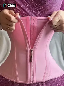 1 Count Women's Solid Color Shapewear Belts, Fajas, Flat Belly Shaper, Mesh Breathable Fabric Waist Trainer, Adjustable Hooks Closure Waist Cincher, Tummy Control Corset, Hight Stretch Body Shaper, Suitable For Various Occasions, Gym