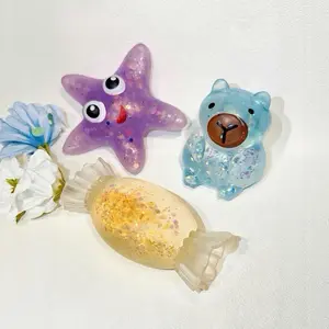 Turtle, Duck, Bear, Shell, Starfish, Cat Claw, Palm, Cat Head, Capybara, Candy, Glitter Squishy Stress Relief Toys Fixed Set • Assorted Colors，Fixed Set Not Blind Box Squishy Toys