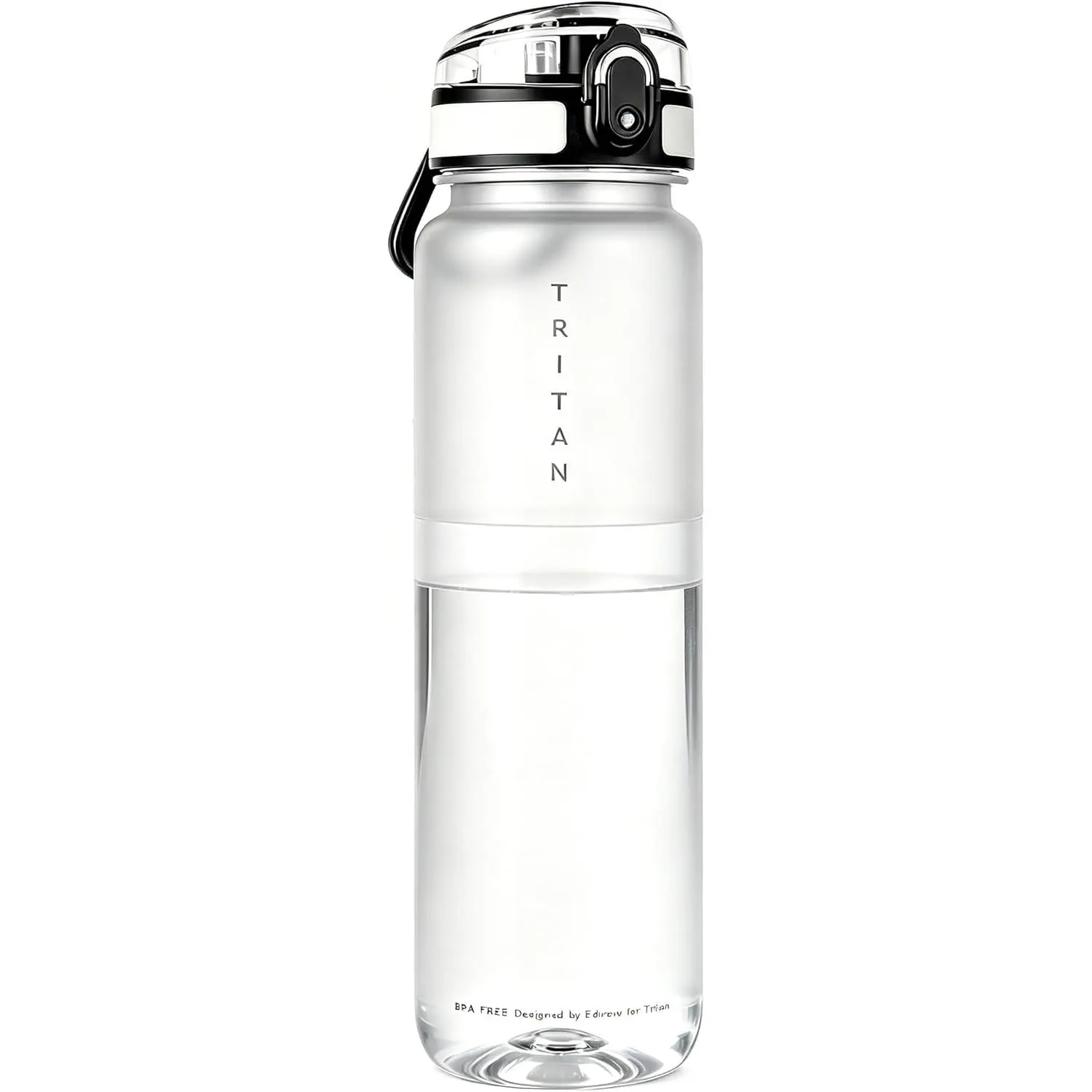 32oz Water Bottle with Chug Lid, Frosted & Clear Tritan BPA-Free, Leakproof, Wide Mouth, Portable Sports Water Bottle for Gym, Office, Travel, Outdoor (Transparent)Gift.
