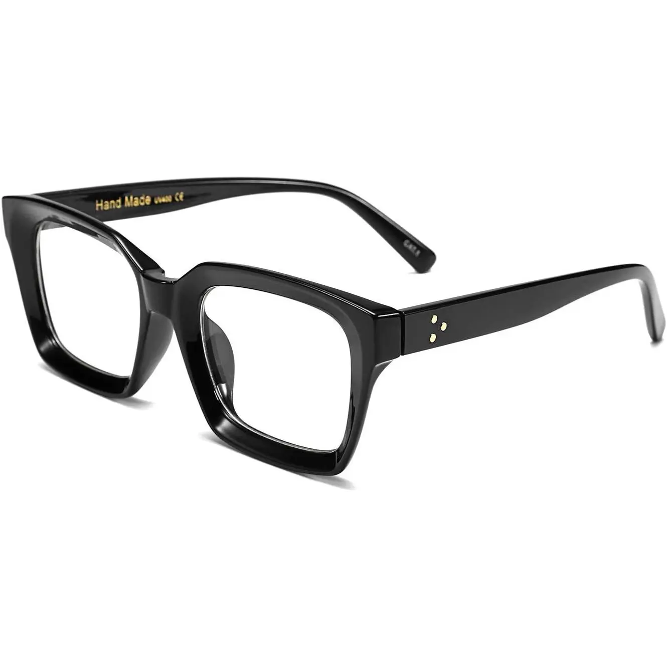 EyeconicFinds Glasses Frame Womens, Square Thick Eyeglasses Frame, Classic Eyewear for Men B2461