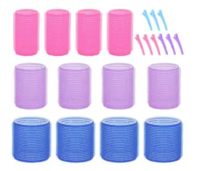 Hair Rollers for Blowout Look Long Hair, 21 PCS Self Grip Hair Rollers for Long Medium Short Hair Styling Curling Tools DIY Hair Curlers to Sleep In Haircare Gift