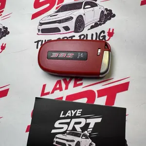 Red 392 bee Key Fob - OEM Replacement for Dodge Charger Challenger or 300 Scat Pack Daytona T/A with 3D 392 Logo Black Shell Un-cut Emergency Key Included