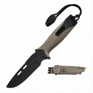 premiumoutdoorpractical knifethickblade，Suitable for outdoor camping, fishing and survival,divingutilityknifemeat，highrigidity,outdoor straight knife Stainless Steel Tool