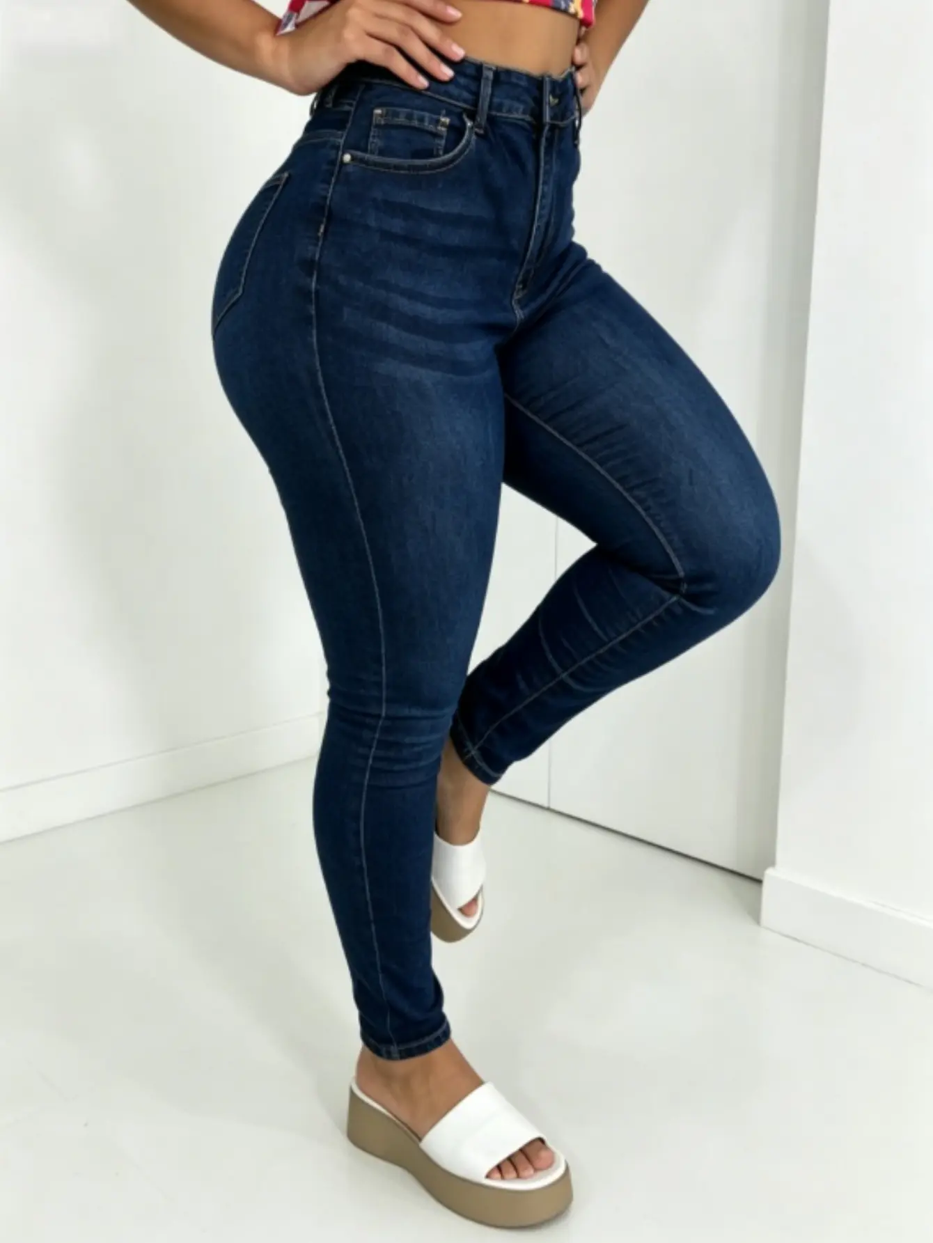 [Plus Size] Women's High Waisted Stretchy Skinny Denim Jeans Pants, Slim Fitted Fashion Streetwear Bootcut Jeans, Casual Daily Wear, Party Commute, All Seasons WH54 BBL