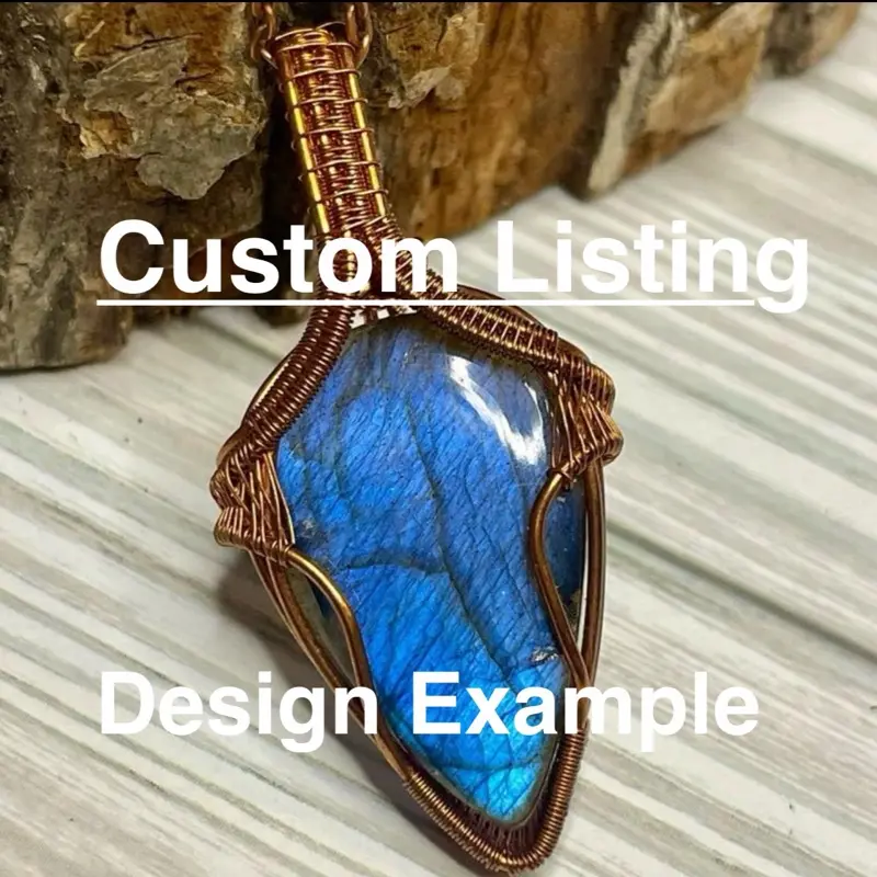 Custom Listing Wire Wrapped Copper Wire Handmade "Empress Energy" Crystal Necklace, Natural Crystal Pendant for Jewelry Enthusiasts