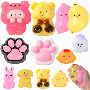 12Pcs Taba Squishy Fidget Toys, Kawaii Squishies for Stress Relief & Sensory Squeezing, Kids 4-12 Party Favors & Classroom/Birthday Gift Goodie Bag Stocking Stuffers