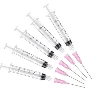 5 Pack 5ML/CC Premium Ink Filling Syringe with Blunt Needle Tip for Fountain Pen