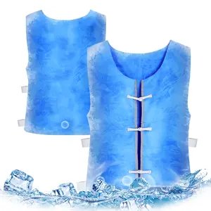Unisex Water-Activated Cooling Sports Vest, Lightweight Breathable with Adjustable Straps, Personalized Customized Open Front Design for Outdoor Use (No Ice Needed)