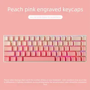 133 Keys Gradient Keycaps, Side Printed Pbt Material, Double Shot Oem Profile Design, Compatible with Mx Switches, Ideal for Gaming & Mechanics