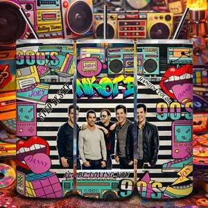 New Kids On The Block Tumbler-20oz-Stainless Steel-Dual Insulated-90’s Drinkware Flasks Bottled Mug Water Bottles Portable