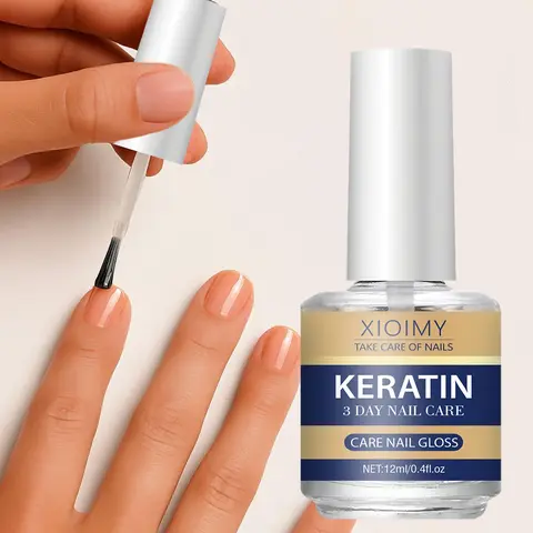 12ML Nail Strengthening Oil with Vitamin E & Keratin, Repairs Splitting Nails, Deep Moisturizing & Brightening, Enhances Nail Shine, Nail Care, Manicure, Nail Strengthener