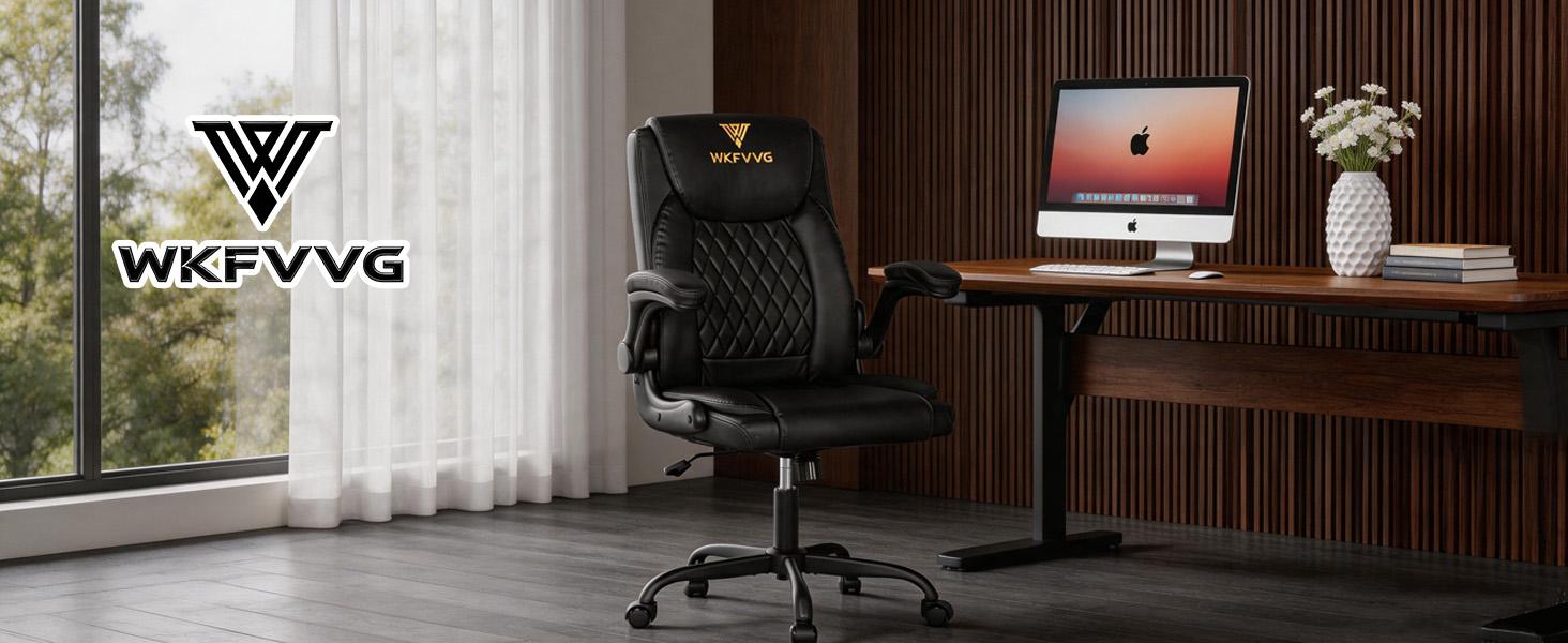 YUBAO Adjustable Ergonomic Chair for Adults - PU Leather, High-Density Sponge Padded Seat, Lumbar Ergonomic Support, Swivel Armrests, Foldable for Small Spaces, Work From Home Setup, Supportive Sitting, Requires Assembly Office Furniture, Wfh Setup