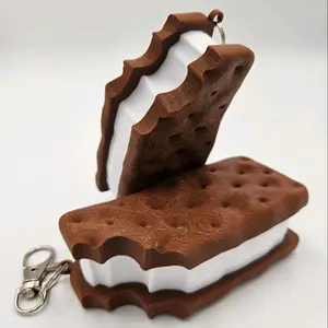 Ice Cream Sandwich Clicker Keychain – Chocolate Chomp Edition