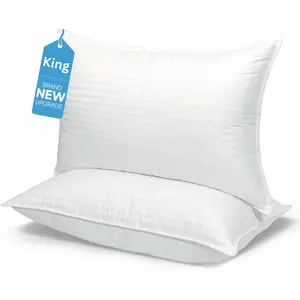 Hotel Collection Bed Pillows for Sleeping 2 Pack King Size，Pillows for Side and Back Sleepers,Super Soft Down Alternative Microfiber Filled Pillows,20 x 36 Inches hotel quality