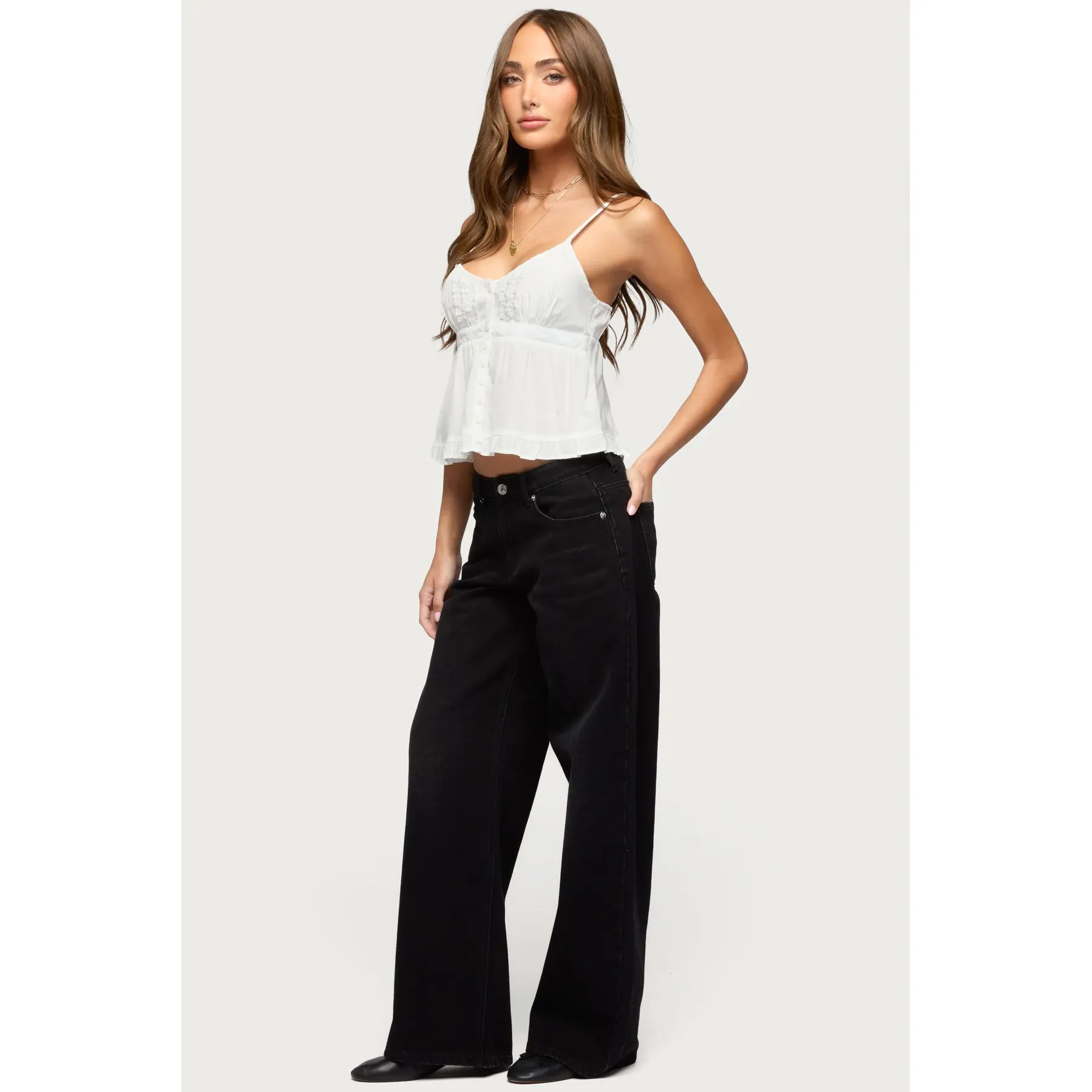 Raelynn Washed Low Rise Baggy Jeans