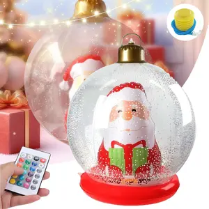 Light Up Inflatable Christmas Ball, PVC Decorated Ornament with LED Light, Xmas Blow Up Outdoor Decorations for Yard, Pool, Garden, Lawn & Porch (Christmas Tree)