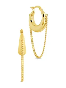 Mackenzie Chain Drop Hoop Earrings