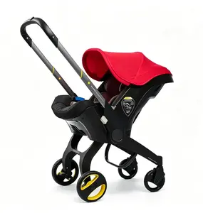 All-in-One Convertible Baby Car Seat Stroller 4in1 Travel System Includes Storage Basket Cradle & 5-Point Safety Harness for Easy Travel, Folding Newborn Stroller, Car Storage Basket, Foldable