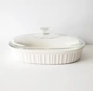 Vintage Corning Ware French White Casserole F-6-B