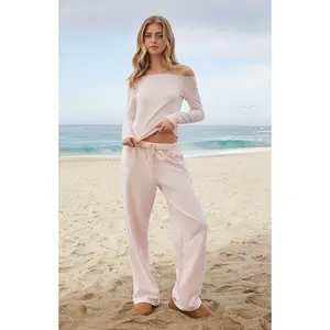 John Galt Women's Pink Anastasia Baggy Sweatpants