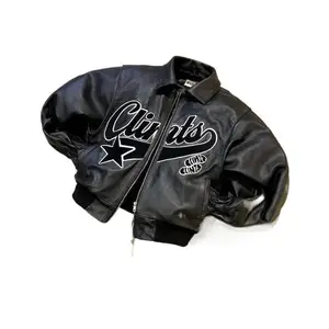 JacketsY2KCoatsMensHipHopLeatherRetroEmbroideryJacketMotorcycleWearLeatherZipperJacketCoatStreetwear(Rain Shoes)