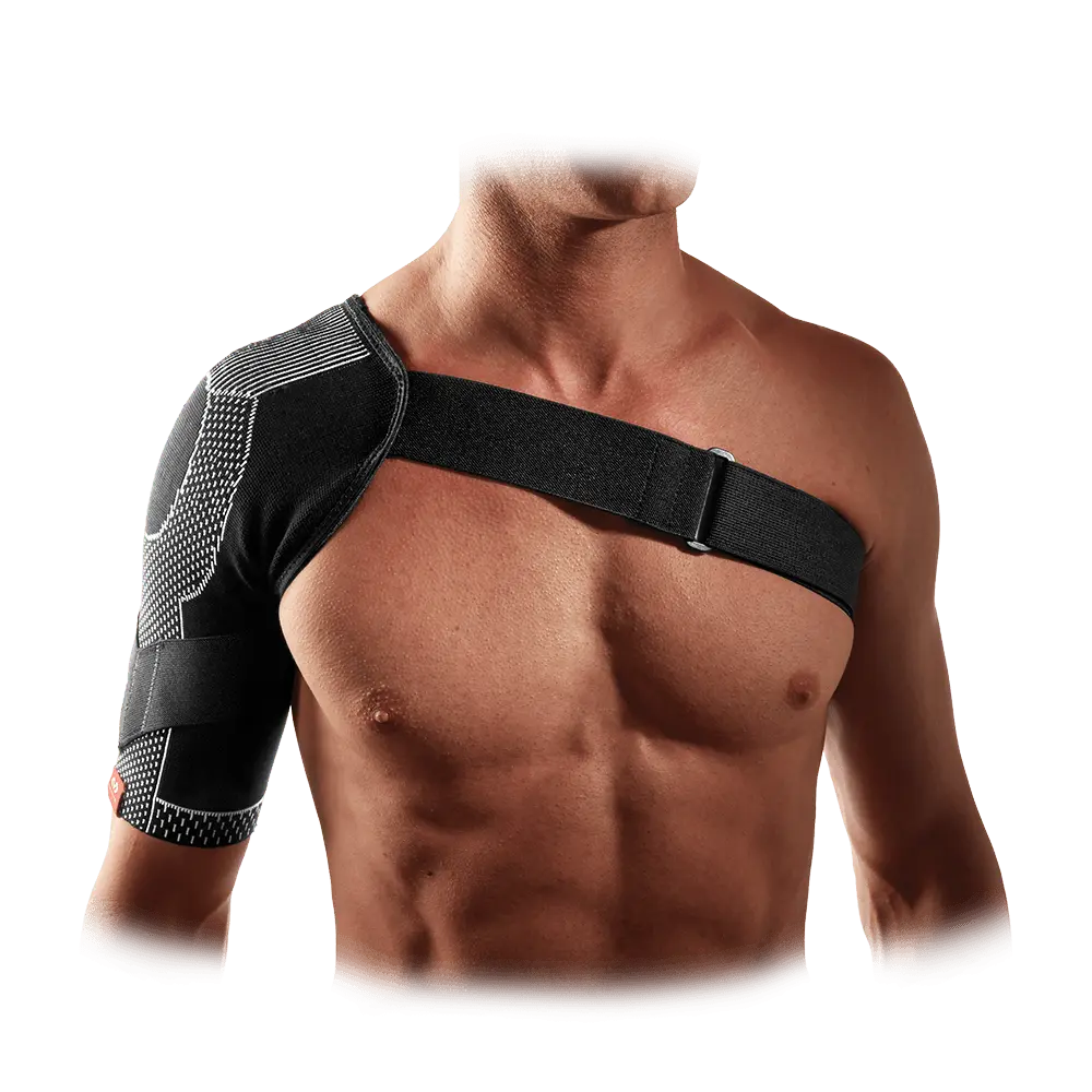 MCDAVID 4-Way Elastic Shoulder Wrap with Hook-and-Loop Closure - Breathable, Customizable, Long-Wearing A/C Joint Support with Compression and Regulated Range of Motion Control