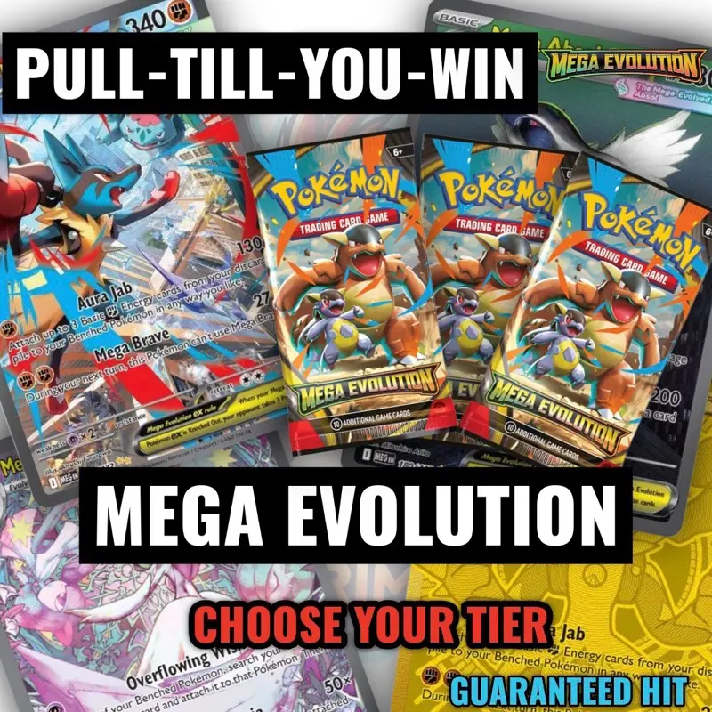 PULL-TILL-YOU-WIN- MEGA EVOLUTION Booster Packs